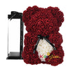 Rose Teddy W/Light - Maroon