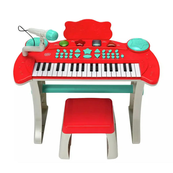 Chad Valley Keyboard Stand and Stool Red kidzbuzzz