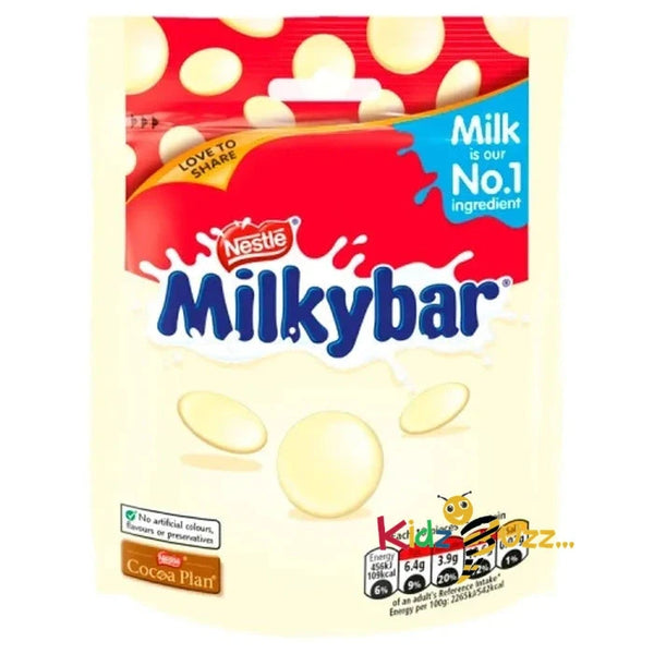 Milkybar White Chocolate Giant Buttons Sharing Bag 94g Pack of 3