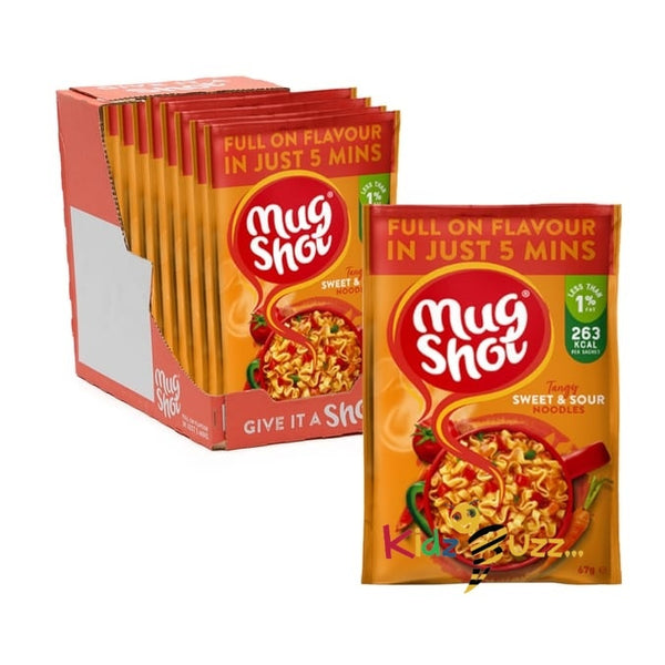 Mug Shot Tangy Sweet & Sour Noodles 67g x10