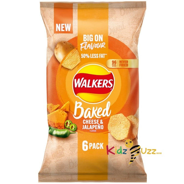 Walkers Baked Cheese & Jalepeno Crisps 6pk