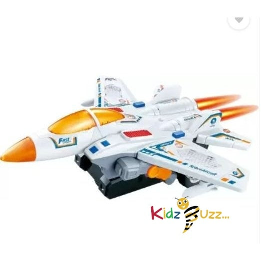 2 in1 Aircraft to Robot Toy with 3D Light & Sound Colour May Vary