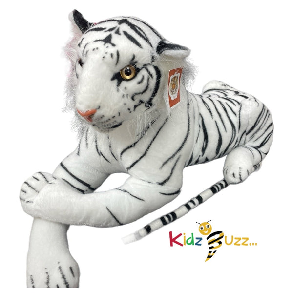 White Large Tiger Plush 88CM APPROX Realistic Stuffed Animal Kids Playing Toy