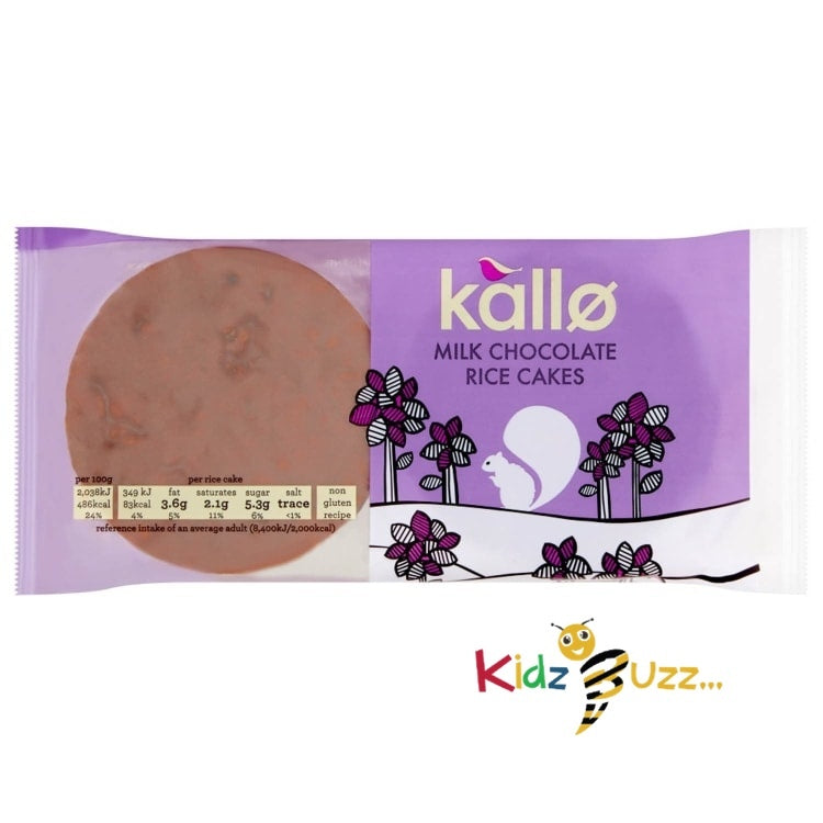 Kallo Milk Chocolate Rice Cakes 90g kidzbuzzz