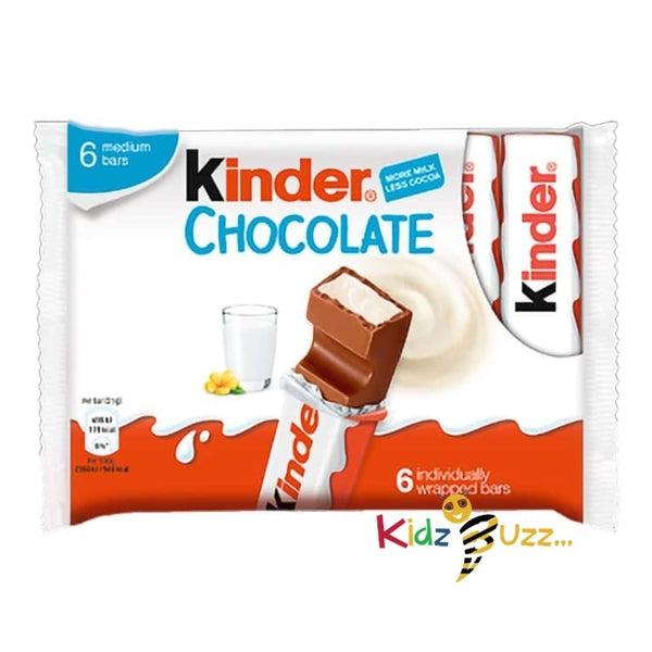 Kinder Chocolate Bars- More Milk Less Cocoa 126g