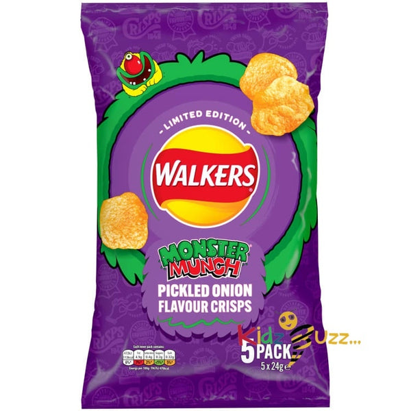 Walkers Monster Munch Pickled Onion Crisps 5pk