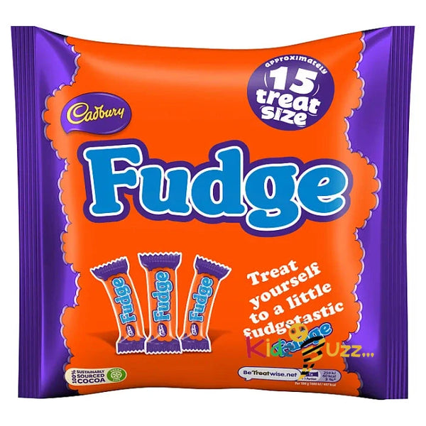 Cadbury Fudge Treatsize Chocolate Approx. 15 Bar Multipack, 202g