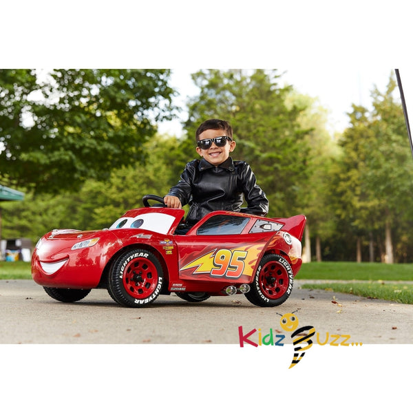 Huffy Cars Disney Lightning McQueen Kids Electric Ride, Red