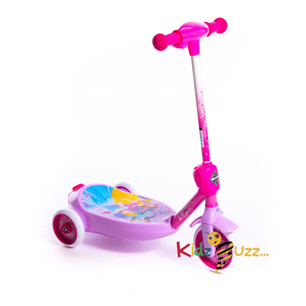 Huffy Disney Princess Bubble Electric Scooter For Kids 3-5 Years 6v Battery Toy Ride On Scooter With Bubble Machine ft Cinderella Belle & Jasmine, Pink, One Size