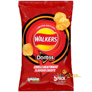 Walkers Doritos Chilli Heatwave Crisps 5pk