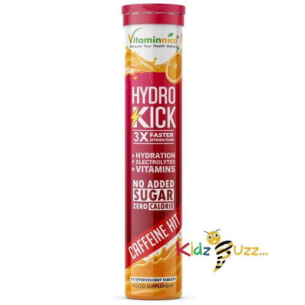 3 x Vitaminnica Hydro Kick Effervescent Tab Hydration Energy Boost Caffeine