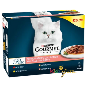 Gourmet Perle Connoisseur's Collection Mini Fillets in Gravy  12x85g (48 Packs)