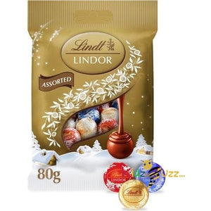 Lindt LINDOR Assorted Mini Truffles 80g (Pack Of 3)