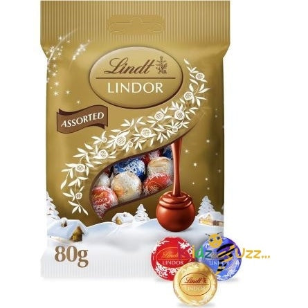 Lindt LINDOR Assorted Mini Truffles 80g Pack Of 3