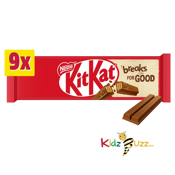 2 X KitKat 2 Finger Milk Chocolate Biscuit Bar Multipack 9x20.7g