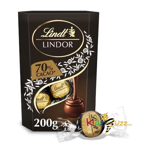 Lindt Lindor 70% Extra Dark Chocolate Truffles 200g Pack Of 5