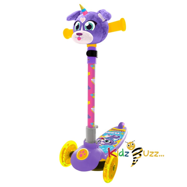 Scooter 3 Wheeled Perrycornio Plush Head Scooter For Kids