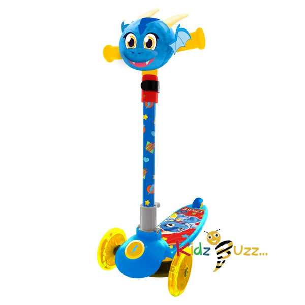 Scooter 3 Wheeled Draky Plush Head Scooter For Kids