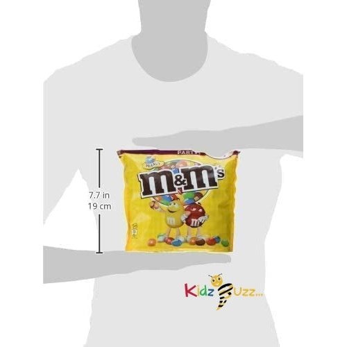 M&M's Peanut Chocolate Party Bulk Bag, Movie Night Snacks to Share, 1 kg Crunchy Peanuts Coated in Milk Chocolate