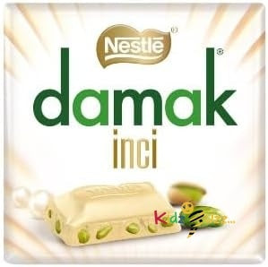 Damak İnci White Chocolate with Pistachio 360g ((Full Box)) Delicious Tasty And Twisty Treat Gift Hamper, For Christmas,Birthday,Easter Gift - kidzbuzzz