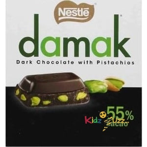 Damak Milk Chocolate with Pistachio 60g((Full Box)) Delicious Tasty And Twisty Treat Gift Hamper, For Christmas,Birthday,Easter Gift