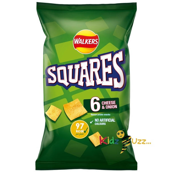 Walkers Squares 6pk - Cheese & Onion