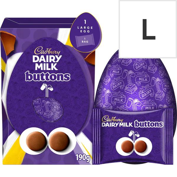 Cadbury Dairy Milk Buttons 190g (Pack Of 4) - Cadbury Easter Egg Gift