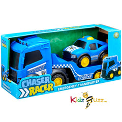 Police Emergency Transporter – Rescue Transport Truck & Police Car for Kids