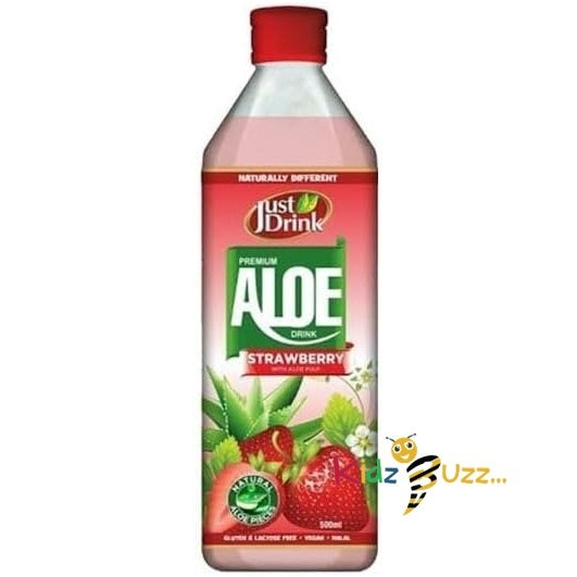 Just Drink Aloe Vera12 X 500ml Bottles (Strawberry) - kidzbuzzz