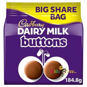 Cadbury Dairy Milk Chocolate Giant Buttons Bag 184.8G(Pack of 3)