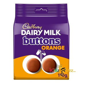 Cadbury Dairy Milk Orange Chocolate Giant Buttons Bag 110G (Pack of 3)