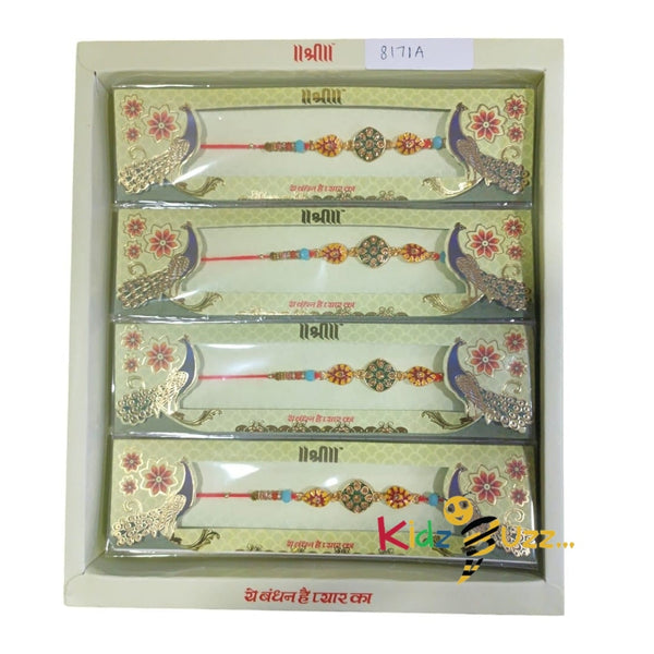Shri Rakhi 8171AY- Designer Rakhi for Brother Traditional Rakhi Set for Brother