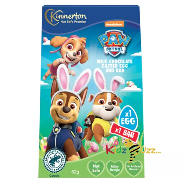 Paw Patrol Milk Chocolate Easter Egg and Bar Pack of 3 Easter Treat For Family And Friends