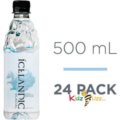 Icelandic Glacial Premium Still Water 500ml Recycled PET Bottles x 24 Per Pack – Alkaline/Low PH, Recycled Packaging, BPA Free, Carbon Neutral from Icelandic Spring. Low TDS and Mineral Content.