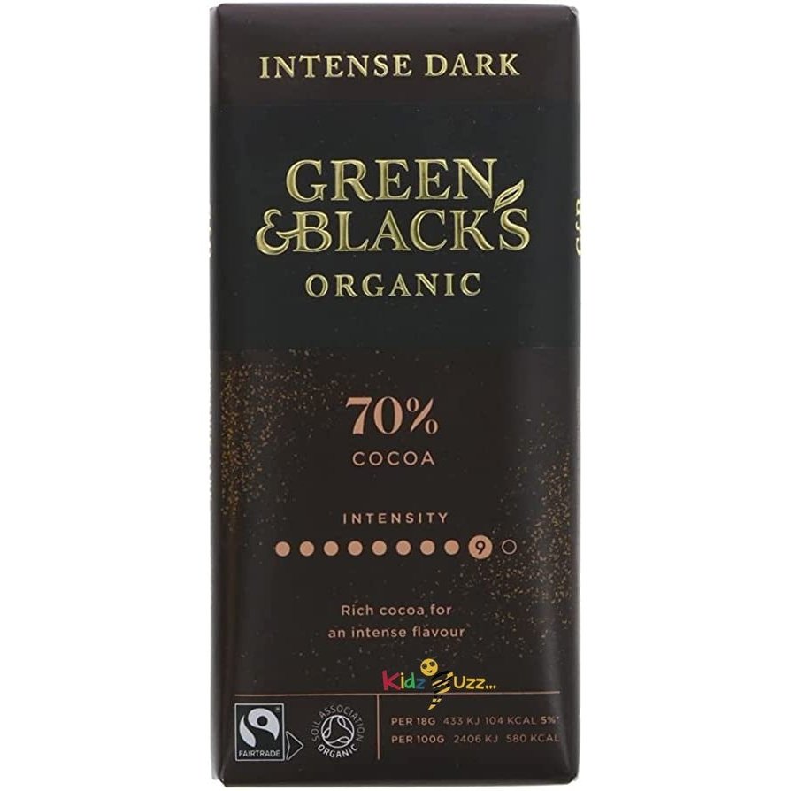 Green & Black's Organic Chocolate , 70% Cocoa Pack Of 1