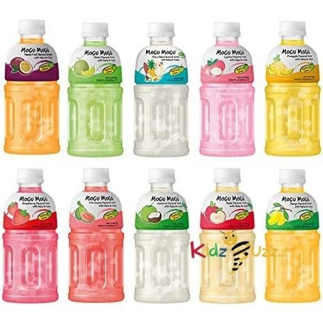Mogu Mogu Fruit juice drink with Nata de Coco Gotta Chew 320 ml set of 10 flavors