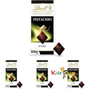 Lindt Excellence Pistachio Dark Chocolate Bar – 100g (Pack of 4)
