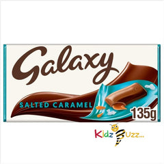 Galaxy Chocolate Bar, Salted Caramel & Milk Chocolate, 135g Pack of 24 - kidzbuzzz