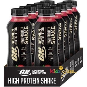 Optimum Nutrition High Protein Shake Bottles Strawberry Flavour 330ml