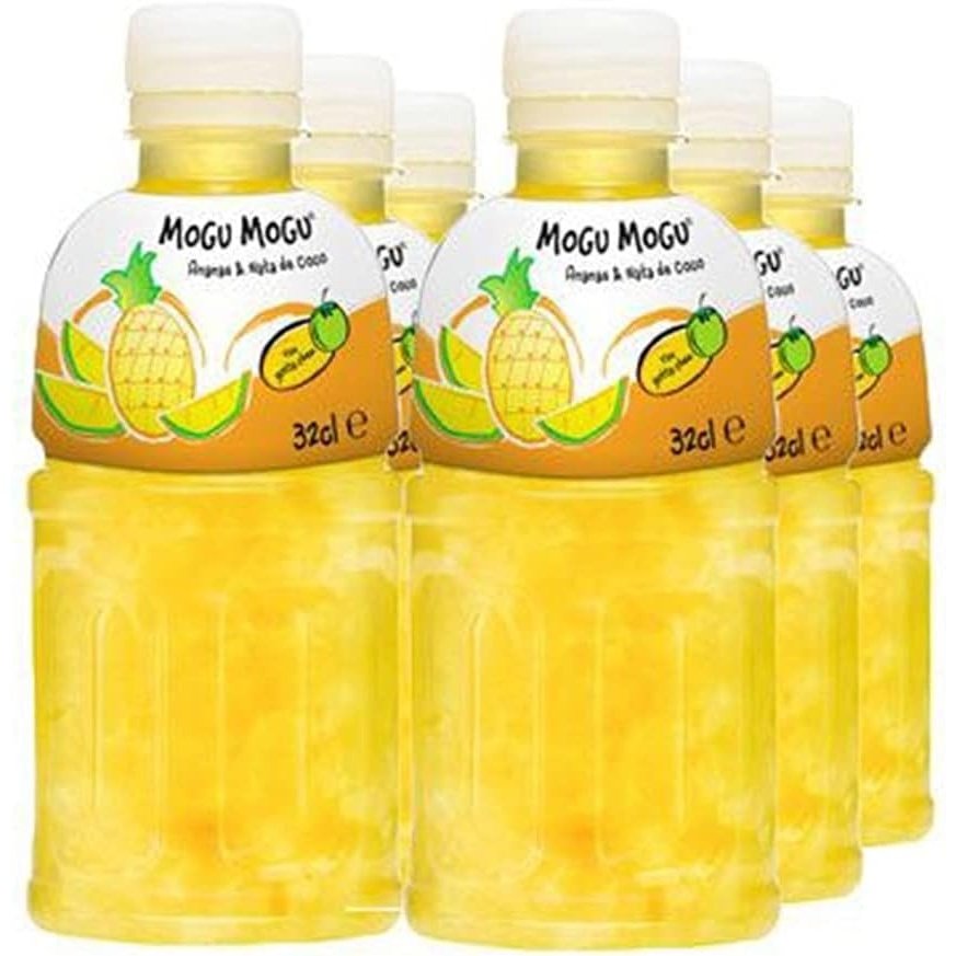 Mogu Mogu Pineapple Flavoured Drink with NATA de Coco -6 x 320ml - kidzbuzzz