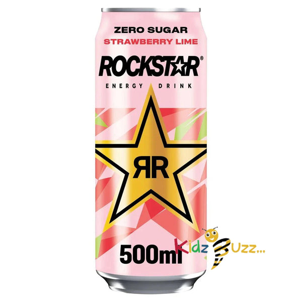 Rockstar Refresh Energy Drink Strawberry & Lime, 12 x 500ml cans