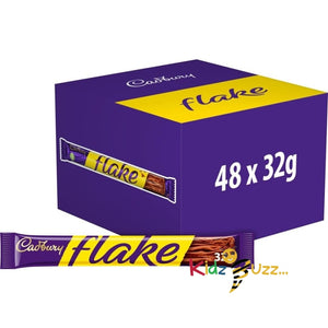 Flake Chocolate Bars, Thinly Folded Layers, 48 Bars, 32g Each  (1 Box))