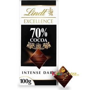 Lindt Excellence 70% Cocoa Dark Chocolate Bars x 10