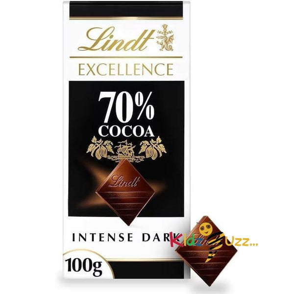 Lindt Excellence 70% Cocoa Dark Chocolate Bars x 10