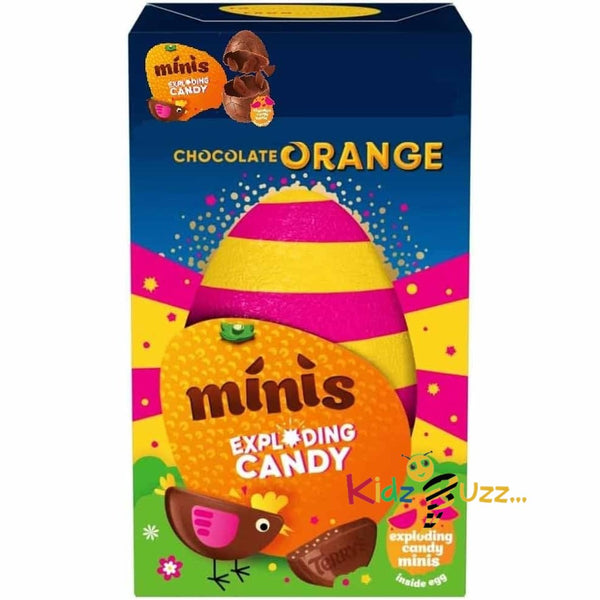 Chocolate Orange Small Easter Egg with Exploding Candy Minis, 91g 3 Packs