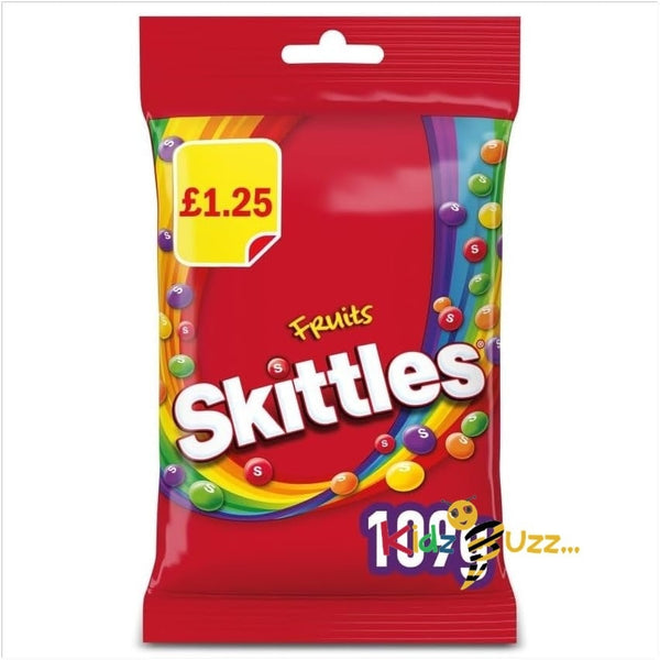Skittles Chewy Sweets Fruit Flavoured Treat Bag 109g Box of 14