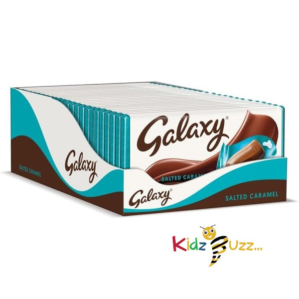 Galaxy Chocolate Bar, Salted Caramel & Milk Chocolate, 135g Pack of 24 - kidzbuzzz
