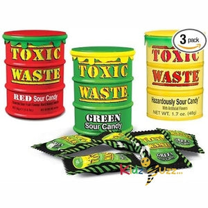 Toxic Waste Mix 42g Each- Green, Red & Yellow (6 Tubs)