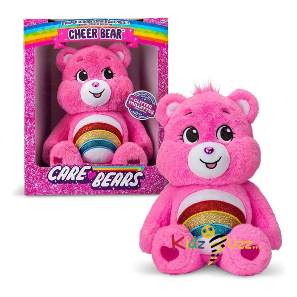 Care Bear Glitter Belly Plush Cheer Bear Soft Toy For Kids- Soft Plush Toy For Boys And Girls