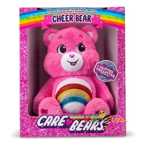 Care Bear Glitter Belly Plush Cheer Bear Soft Toy For Kids- Soft Plush Toy For Boys And Girls